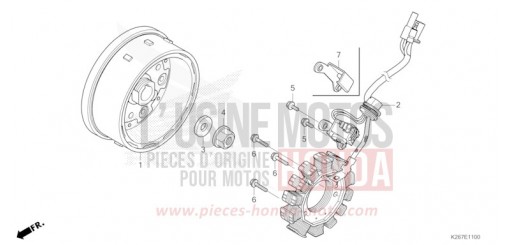 GENERATRICE/VOLANT MSX125AP de 2023